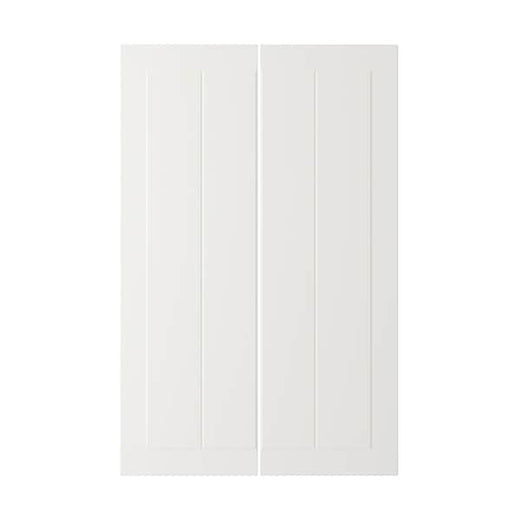 STENSUND 2-p door f corner base cabinet set, white, 25x80 cm