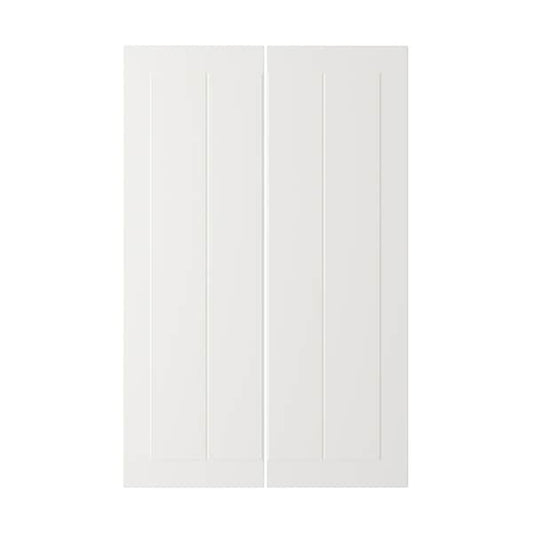 STENSUND - 2-p door f corner base cabinet set, white, 25x80 cm - best price from Maltashopper.com 70450570