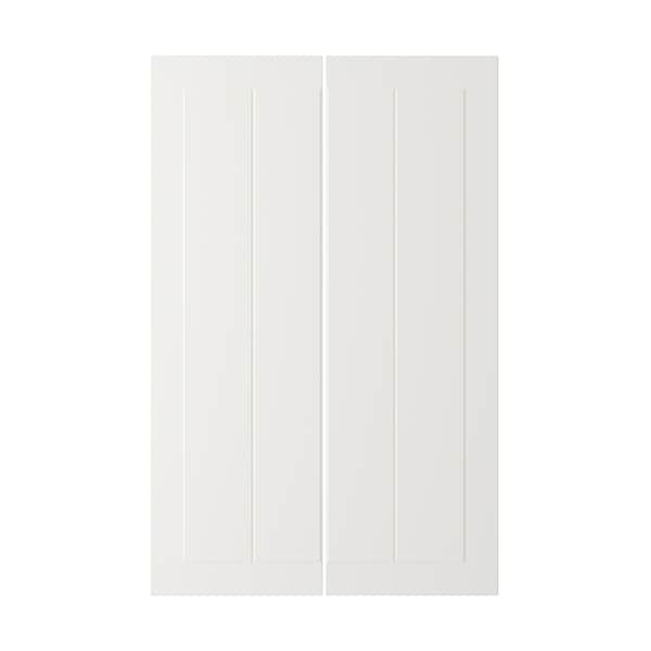 STENSUND - 2-p door f corner base cabinet set, white, 25x80 cm