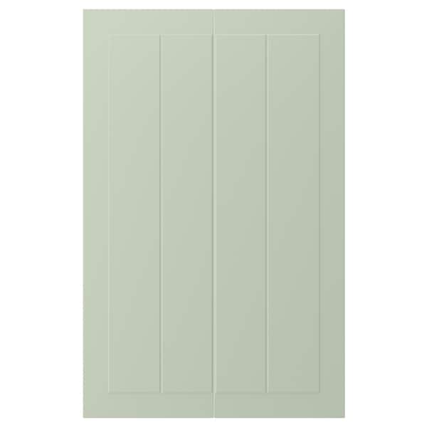 STENSUND - 2-p door f corner base cabinet set, light green, 25x80 cm - best price from Maltashopper.com 90524004