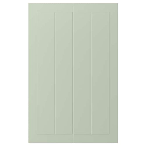STENSUND - 2-p door f corner base cabinet set, light green, 25x80 cm