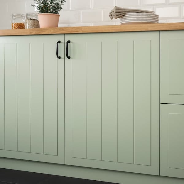 Ikea STENSUND - 2-p door f corner base cabinet set, light green, 25x80 cm