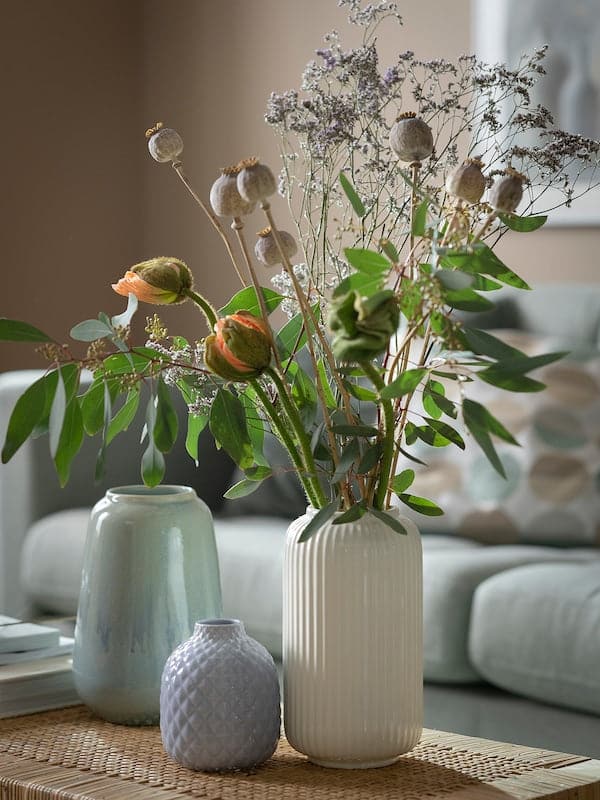 STILREN - Vase, white, 22 cm - best price from Maltashopper.com 10442045