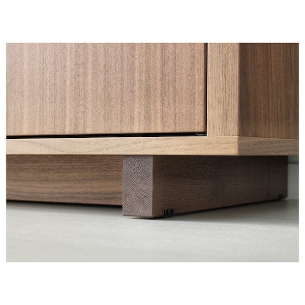 STOCKHOLM - Cabinet with 2 drawers, walnut veneer, 90x107 cm - best price from Maltashopper.com 80239724