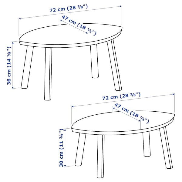 Ikea STOCKHOLM - Nest of tables, set of 2, walnut veneer
