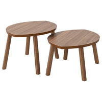 STOCKHOLM - Nest of tables, set of 2, walnut veneer - best price from Maltashopper.com 10239713