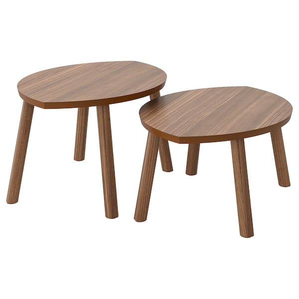 Ikea STOCKHOLM - Nest of tables, set of 2, walnut veneer