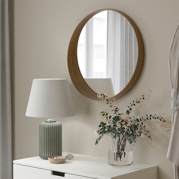 STOCKHOLM - Mirror, walnut veneer, 60 cm - best price from Maltashopper.com 30446896