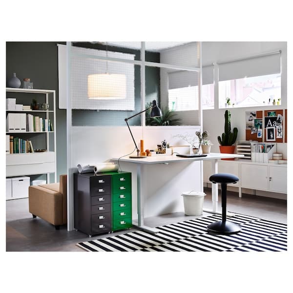 Ikea STOCKHOLM - Rug, flatwoven, handmade/striped black/off-white, 170x240 cm