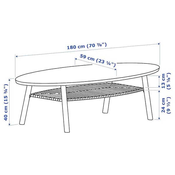 Ikea STOCKHOLM - Coffee table, walnut veneer, 180x59 cm