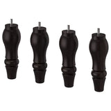 STOCKSUND legs for bench, black, 4 pack