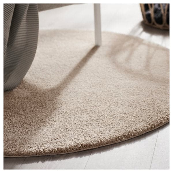Ikea STOENSE Carpet, short hair - dirty white 130 cm , 130 cm
