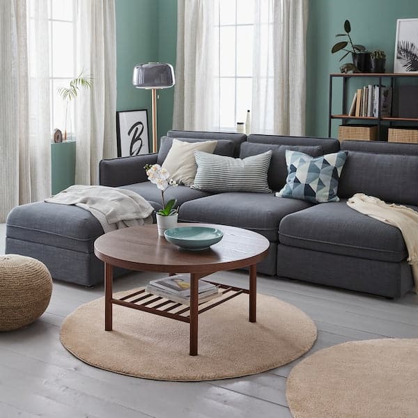 Ikea STOENSE Carpet, short hair - dirty white 130 cm , 130 cm