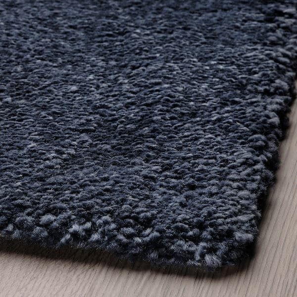 STOENSE - Rug, low pile, dark blue, 80x150 cm - best price from Maltashopper.com 80556019