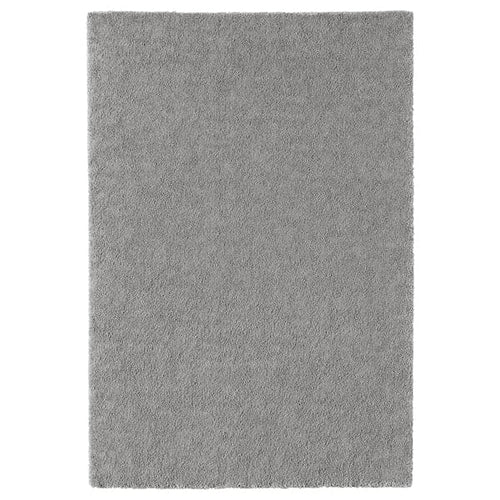 STOENSE - Rug, low pile, medium grey, 133x195 cm