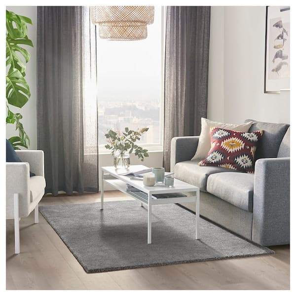 Ikea STOENSE - Rug, low pile, medium grey, 133x195 cm