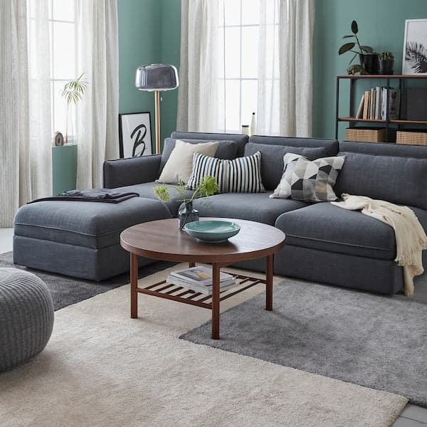 Ikea STOENSE - Rug, low pile, medium grey, 133x195 cm