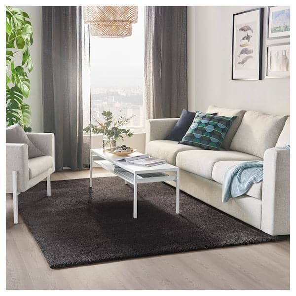 Ikea STOENSE - Rug, low pile, dark grey, 170x240 cm