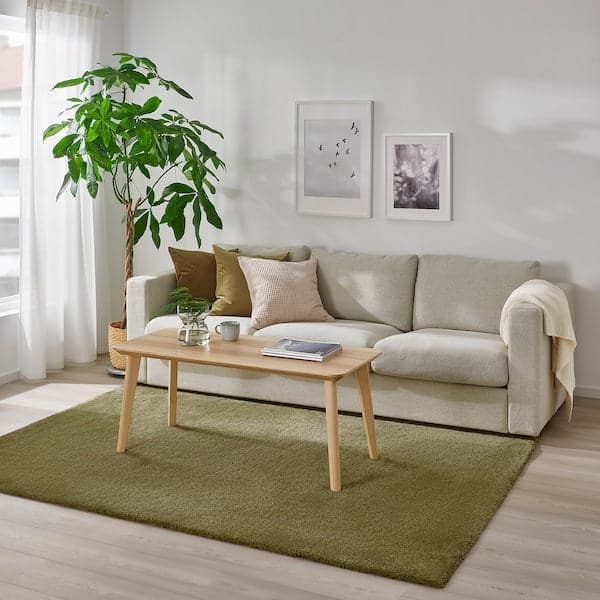 Ikea STOENSE - Rug, low pile, light olive-green, 170x240 cm