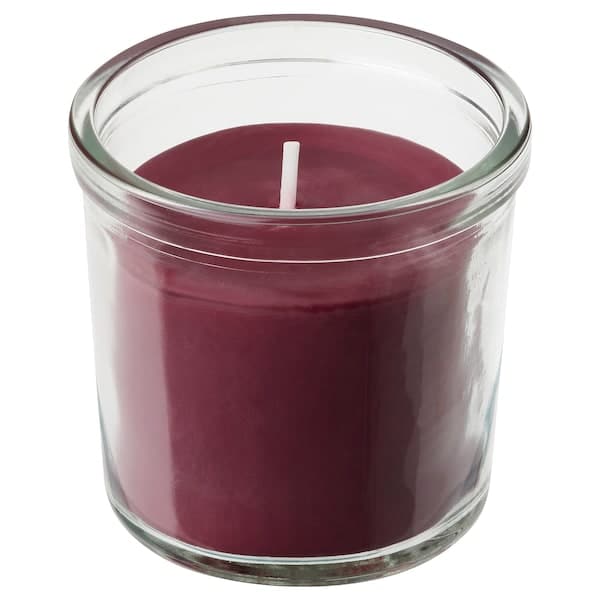 STÖRTSKÖN - Scented candle in glass, Berries/red