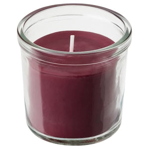 Ikea STÖRTSKÖN - Scented candle in glass, Berries/red, 20 hr