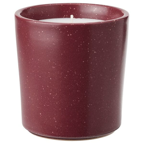 STÖRTSKÖN - Scented candle in ceramic jar, Berries/red, 50 hr