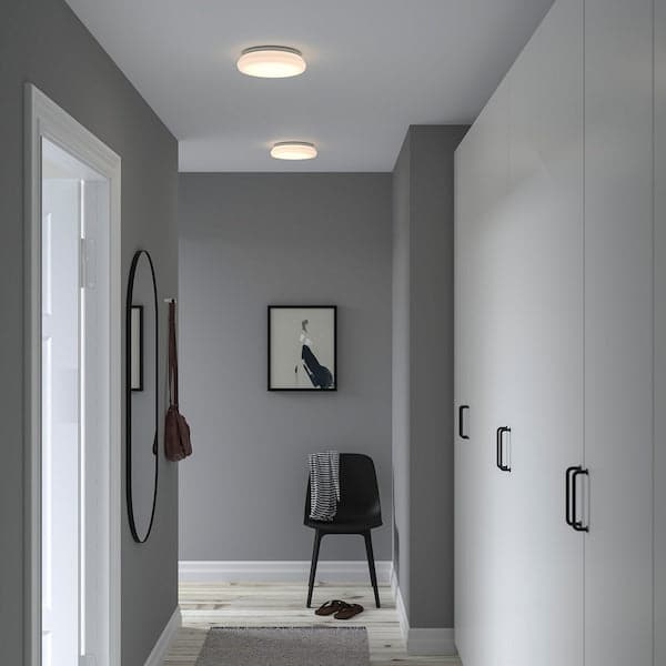 Ikea STOFTMOLN - LED ceiling / wall lamp, smart wireless dimmable / warm white, 24 cm