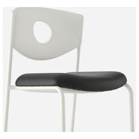 STOLJAN - Meeting chair, white/black - best price from Maltashopper.com 89907452