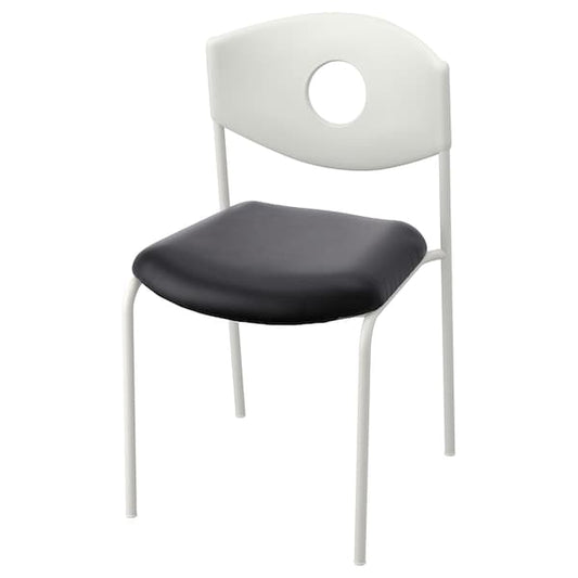 STOLJAN - Meeting chair, white/black - best price from Maltashopper.com 89907452