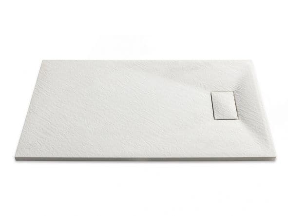 SHOWER TRAY POLYESTER STONE ESSENCE 80X100 X H2.6 CM WHITE