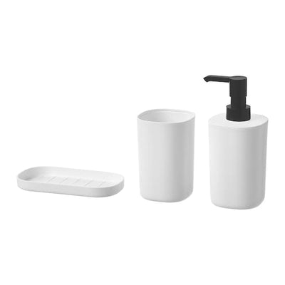 STORAVAN - 3-piece bathroom set, white - best price from Maltashopper.com 70429003