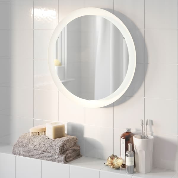 STORJORM Integrated mirror/lighting - white 47 cm , 47 cm - best price from Maltashopper.com 50248126