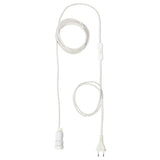 STRÅLA cord set, white, 4 m