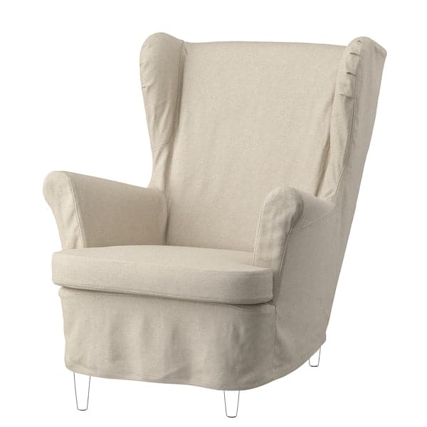 STRANDMON - Armchair cover, Risane natural ,