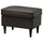 STRANDMON footstool, Grann/Bomstad dark brown, 60x44x40 cm