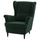 STRANDMON Armchair - Dark Green Djuparp ,