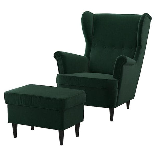 STRANDMON - Armchair and Footstool , - best price from Maltashopper.com 19483908