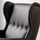 STRANDMON armchair and footstool, Grann/Bomstad dark brown