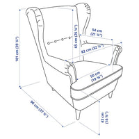 STRANDMON - Armchair and Footstool , - best price from Maltashopper.com 79483905