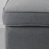 STRANDMON Armchair and footstool - Nordvalla dark grey , - best price from Maltashopper.com 39483907
