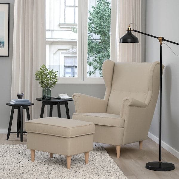 Ikea STRANDMON Armchair - Beige Kelinge ,