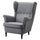 STRANDMON Armchair - Dark Grey Nordvalla ,