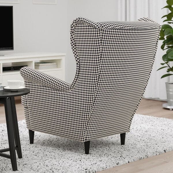 STRANDMON Armchair - Black/Beige Vibberbo - best price from Maltashopper.com 20456956