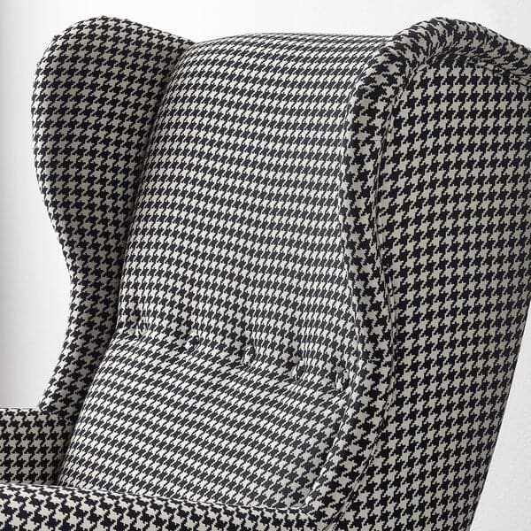 Ikea STRANDMON Armchair - Black/Beige Vibberbo