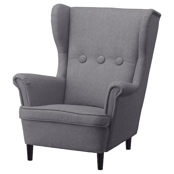 STRANDMON - Armchair, Vissle grey ,