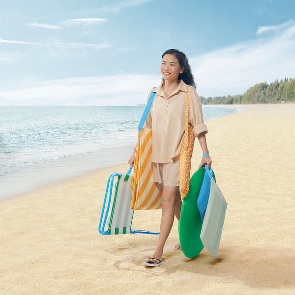 STRANDÖN - Parasol, yellow/white dotted, 140 cm - best price from Maltashopper.com 70522765