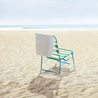 STRANDÖN - Beach chair, white green/blue - best price from Maltashopper.com 90522769