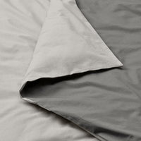 STRANDTALL - Duvet cover and pillowcase, grey/dark grey, 150x200/50x80 cm - best price from Maltashopper.com 30500647