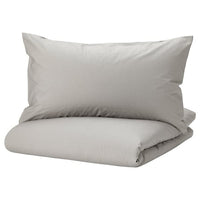 STRANDTALL - Duvet cover and pillowcase, grey/dark grey, 150x200/50x80 cm - best price from Maltashopper.com 30500647
