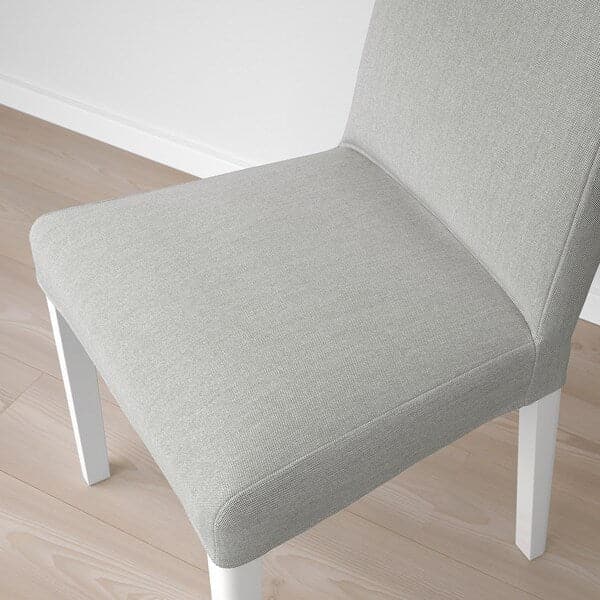 Ikea STRANDTORP / BERGMUND Table and 4 chairs - white/Orrsta light grey 150/205/260 cm , 150/205/260 cm
